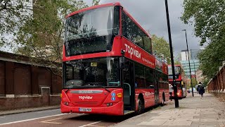 Tour of a Topview Scania N230UD OmniCity | YT59 PBX | At Lambeth Palace Road