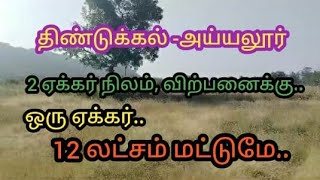 ஒரு ஏக்கர் 12 லட்சம் மட்டுமே.. 2 ஏக்கர் நிலம், விற்பனைக்கு.. திண்டுக்கல் - அய்யலூர்..