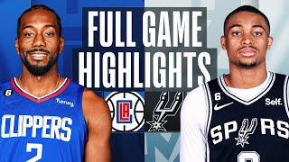 CLIPPERS at SPURS | FULL GAME HIGHLIGHTS | January 20, 2023