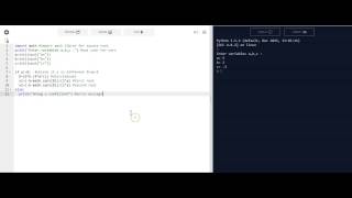 Python 3 Tutorial - Quadratic Equation Solver