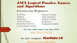 Java Logical Puzzles, Games, and Algorithms: Factorial (using recusion)