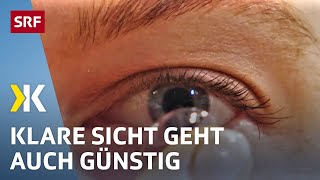 Kontaktlinsen im Test: Scharfe Sicht zu günstigen Preisen | 2019 | Kassensturz | SRF