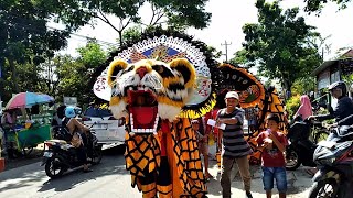 RAME TENAN!! KIRAB MERIAH BARONGAN SUROJOYO PAS LEWAT BUS BESAR DIJALAN RAYA BONANGREJO