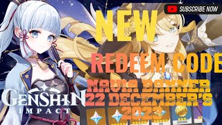 New redeem code genshin impact 22 December's 2023