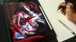 How To Draw Venom Vs Carnage | Step By Step Tutorial - Part 1