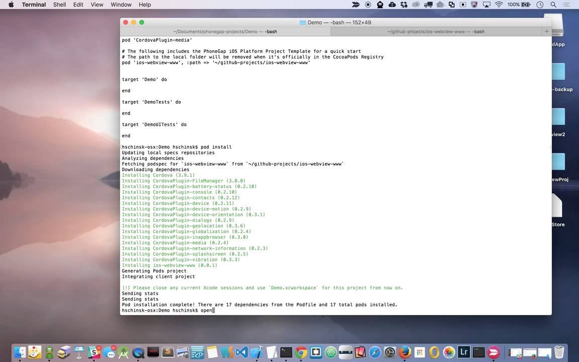 Phonegap Embedded Webview Demo Ios Youtube