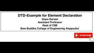 CS368 DTD EXAMPLE-ELEMENT DECLARATION