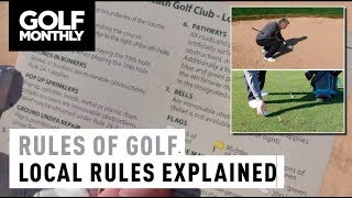 Local Rules Explained I Rules Of Golf I Golf Monthly