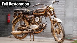 Full Restoration around 50 Years Old Abandoned Motorcycle