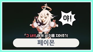 [원신] 그녀석 이름짓기: \