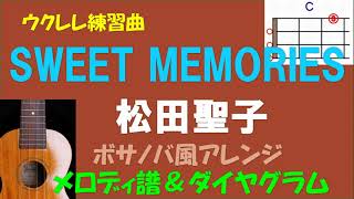 【ウクレレ練習曲・ボサノバ風】松田聖子 - SWEET MEMORIES＜Cキー＞