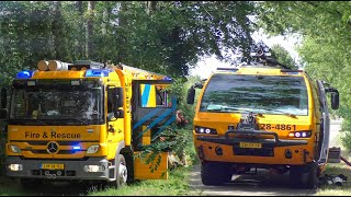 Militaire Brandweer Vliegbasis Woensdrecht ingezet voor 2 verschillende Natuurbranden Hoogerheide!