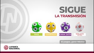 Sorteo Chispazo Clásico 11044, Tris Clásico 33617, Gana Gato 2803 y Melate Retro 1496.