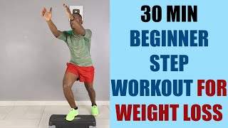 30 Minute Beginner Step Workout for Weight Loss 🔥Fat Burner Step Aerobics🔥