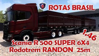 SCANIA R500 SUPER - RODOTREM NEW R 25m - Mapa ROTAS BRASIL - 1.46