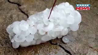 See How Much Hailstones Is Falling From The Sky In Baripada