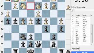 Chess World.net: LIVE Blitz #832 vs Baffler (2307) - フランス語: Réti (Spielmann) バリエーション (C00)