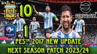PES™ 2017 PC ARGENTINA VS FRANCE | EFOOTBALL 2017 NEXT SEASON PATCH 2023/2024