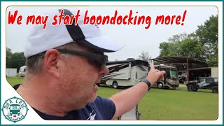 OUR FIRST BOONDOCKERS WELCOME STAY!  Just down the road from Duck Commander HQ!