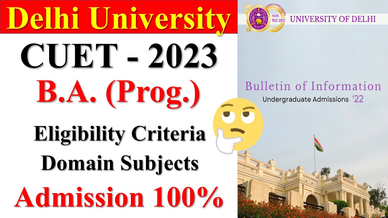 Delhi University BA Programme Eligibility | DU BA Programme Eligibility ...