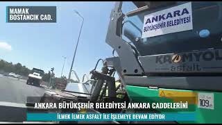 BÜYÜKŞEHİR ANKARA CADDELERİNİ İLMEK İLMEK ASFALT İLE İŞLEMEYE DEVAM EDİYOR