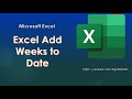 Excel Add Weeks to Date | How to Plus Weeks  in Date