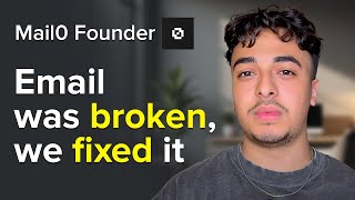 Email was broken. We fixed it.