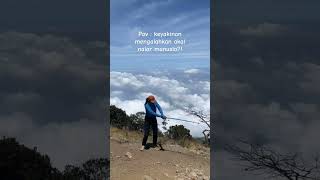 Gunungnya terlihat kecil🥰 #pendakigunung #pendaki #gunung #masukberanda #fyp