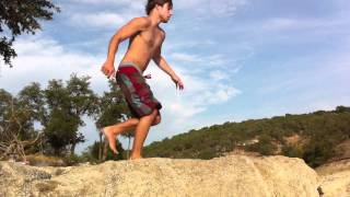 Gainer flip off a 50ft Cliff in Lake Travis [HD]