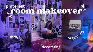 AESTHETIC ROOM MAKEOVER! thrifting furniture, decorating, & organizing (pinteres