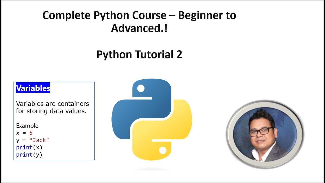 Python Programming Variables In Python Python Tutorial 2 Youtube