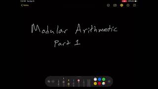 Modular Arithmetic Part 1