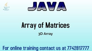 3d array in java in hindi