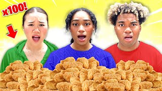 100 Chicken Nuggets In 10 Minutes Challenge!! (10,000 CALORIES)