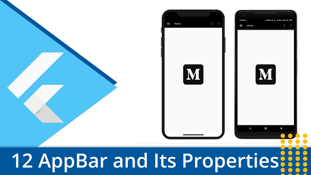 Flutter Tutorial - 12 AppBar And Its Properties (Clone AppBar Of Medium ...