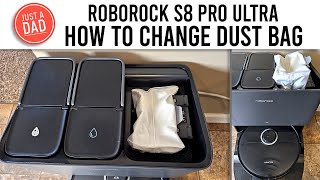 How to Change Dust Bag on Roborock S8 Pro Ultra Robot Vacuum with Link to New Bags