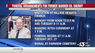 Funeral arrangements announced for former Warren County sheriff