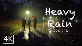 Rain Walk New York City - Central Park & Upper East Side | 4K