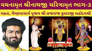 શ્રીનાથજી ચરિત્રામૃત ભાગ-૩ || Shrinathji Charitramrut || Shri Vrajraj kumarji Mahodayshri