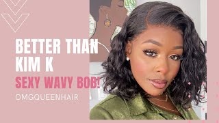 Better than KIM K! Sexy Affordable Wavy Bob! Complete Wig! Effortless Start to Finish! OMGQUEENHAIR
