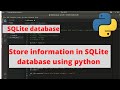 python sqlite3 | SQLite database | python advanced topic