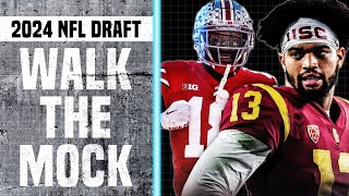 SEVEN ROUND 2024 NFL Mock Draft w/ TRADES | Walk The Mock