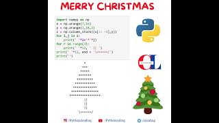 Merry Christmas using Python #python #computerlanguage #programminglanguage