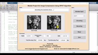 Image Compression Using SPIHT Algorithm Matlab Project Source Code