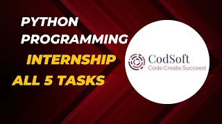 Codsoft internship All Python Programmming Tasks | Python programming |internship |Thewk