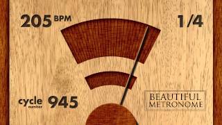 205 BPM 1/4 Wood Metronome HD