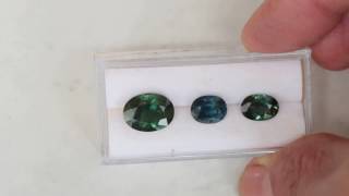 Blue Green Sapphires from Pristine Gemstones