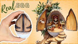 making a Dollhouse inside a REAL GOOSE EGG