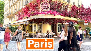 Paris France - HDR walking in Paris- Summer in Paris ( 32°C) - 4K HDR 60fps