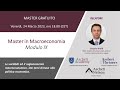 Master in Macroeconomia - Modulo IX: 